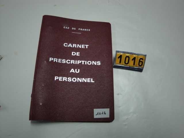  Collection ASPEG, pièce numéro 1016 : Carnet de prescription