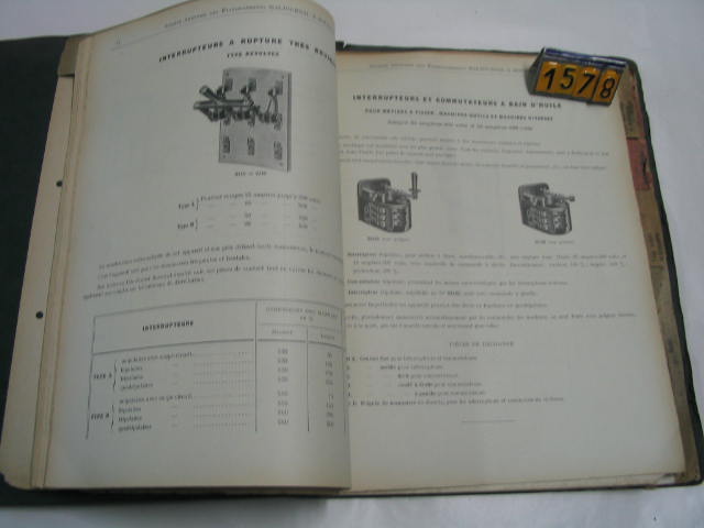  Collection ASPEG, pièce numéro 1578 : Catalogue conditions générales de vente de matériel élec 1921