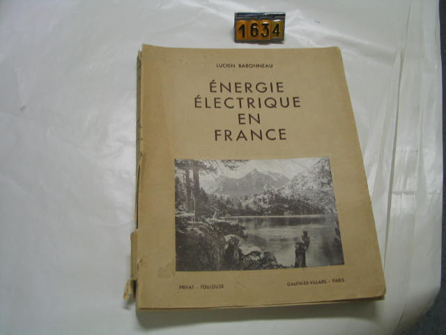  Collection ASPEG, pièce numéro 1634 : Energie Electrique en France
